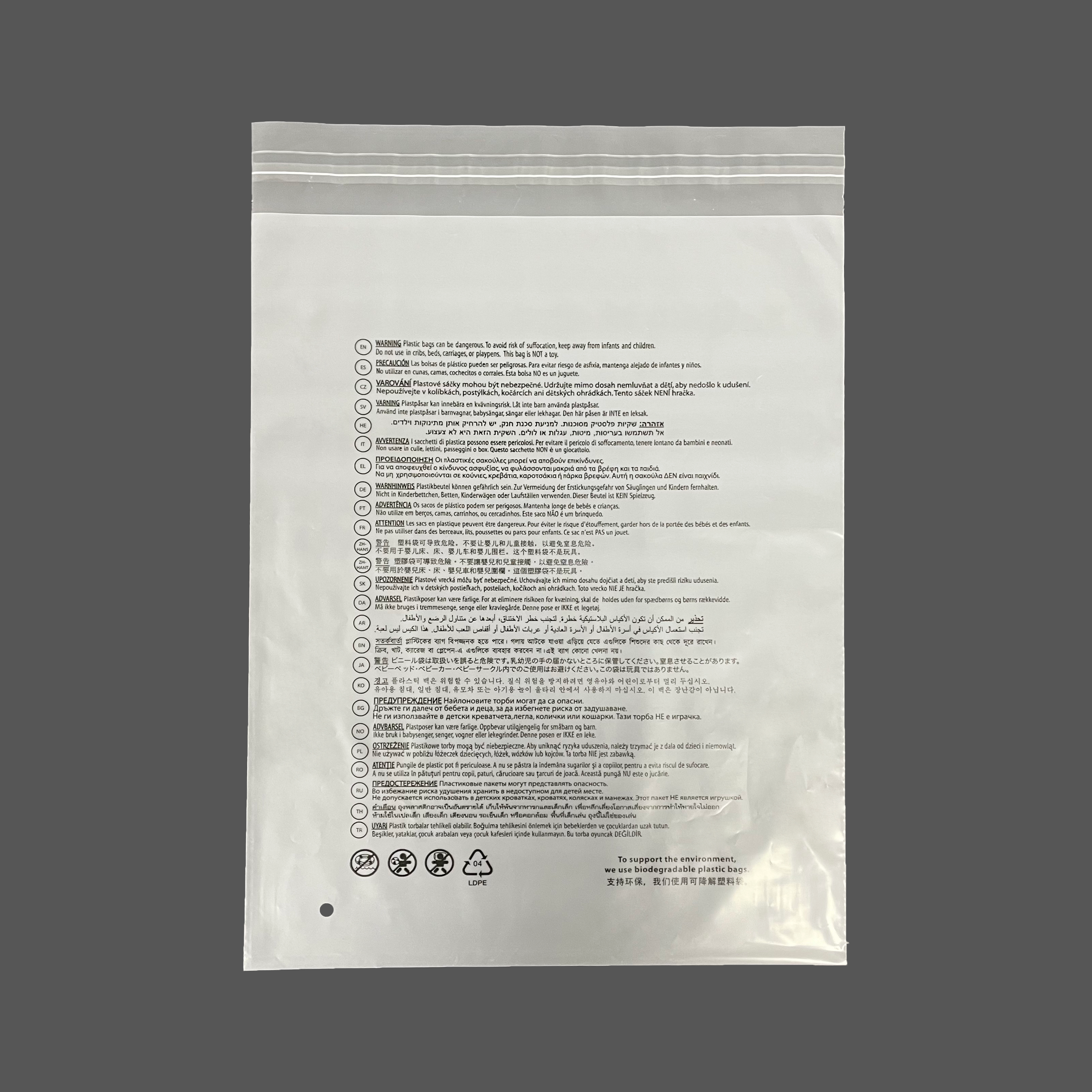 Principle analysis of degradation bag