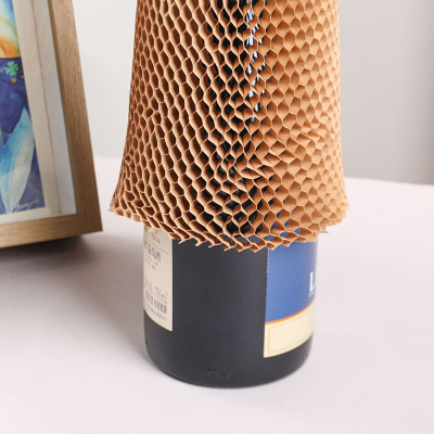 New Bottle Packaging Design: Honeycomb Paper Bottle Sleeve