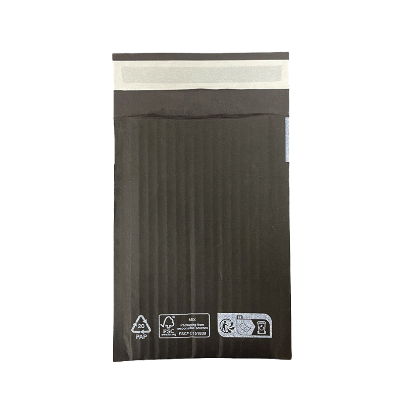 Black corrugated paper mailing bag